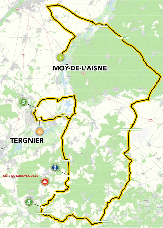 Tour of Picardie stage 1 map